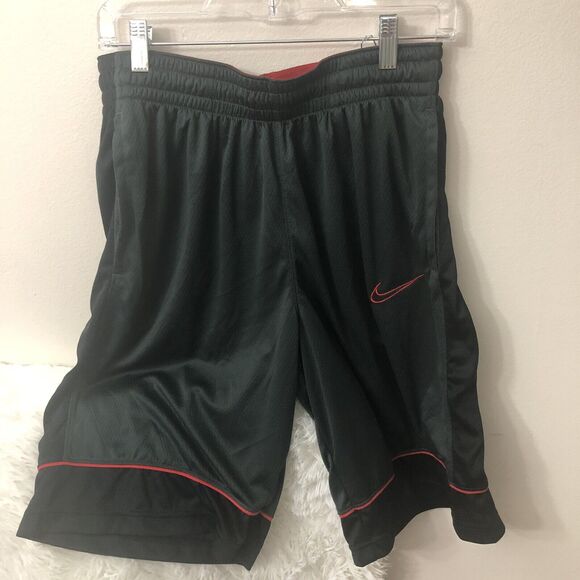 New NIKE Men’s Size Medium Gray, Black, Red Basketball Shorts - Picture 3 of 8